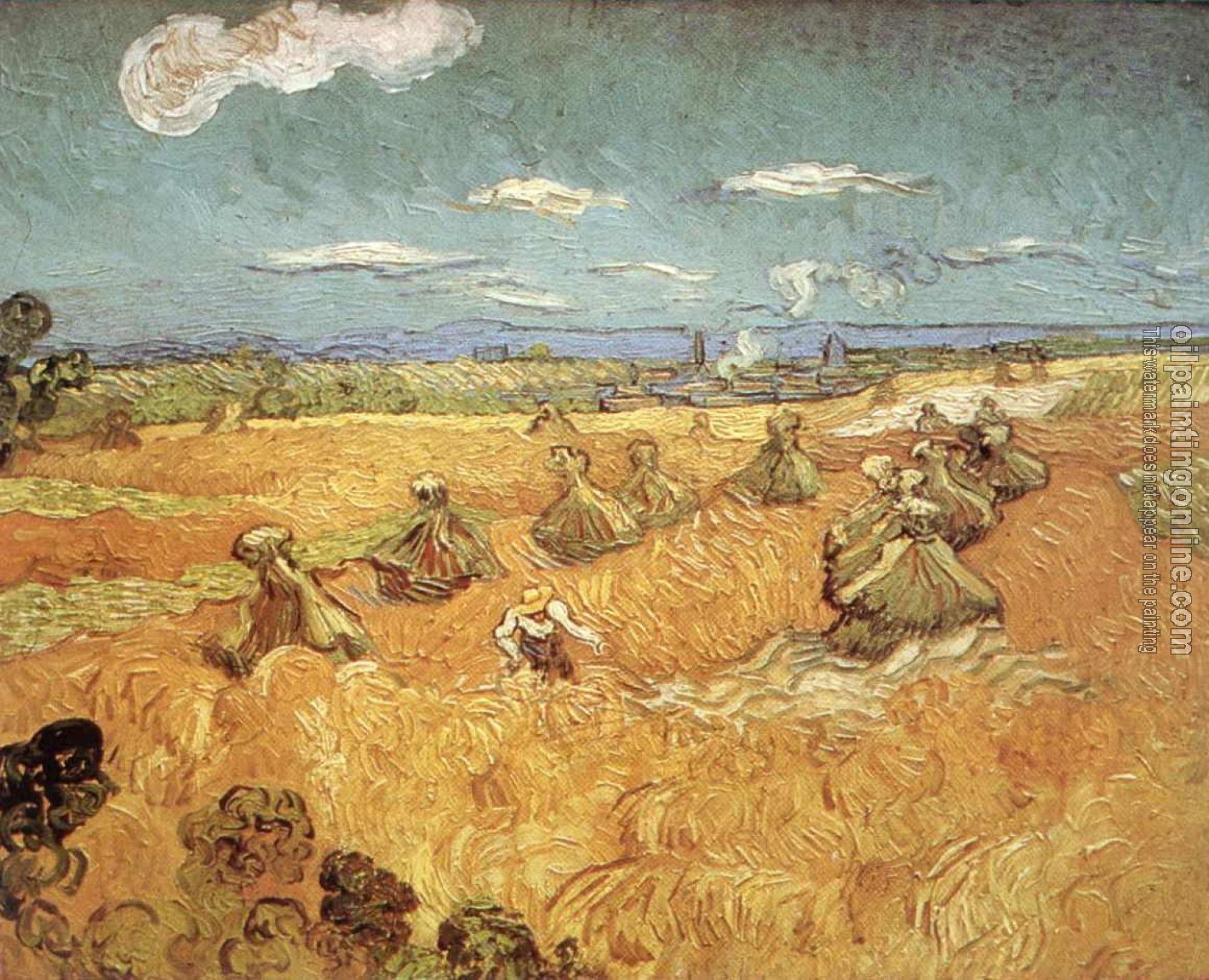 Gogh, Vincent van - Wheat Stacks with Reaper